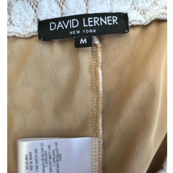 David Lerner Lamb Leather Trimmed Fully Lined Shorts With Pockets Size Medium - Picture 6 of 7